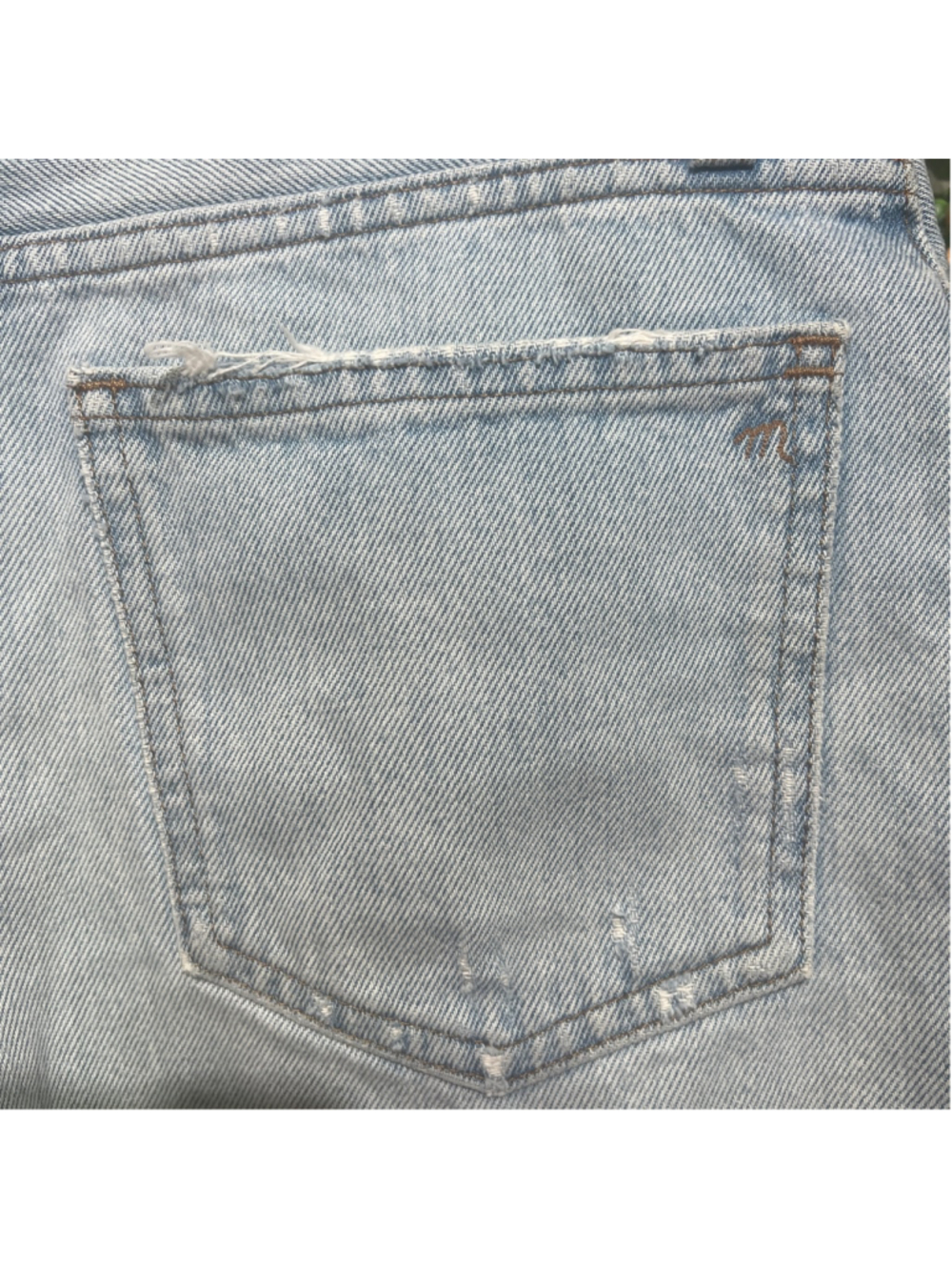 Women's Madewell Light Blue Relaxed Denim Shorts Size 23 High Waisted - Picture 6 of 11